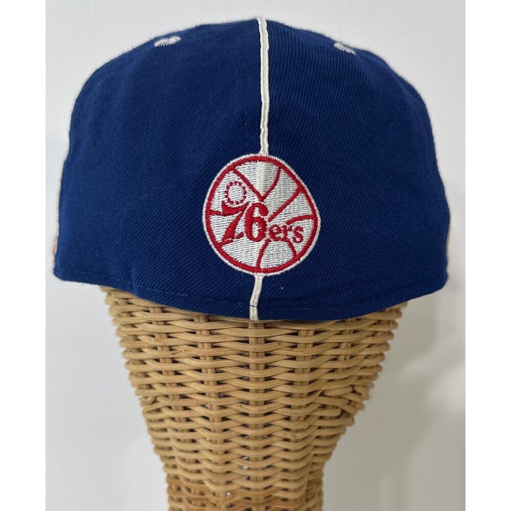 New Era 59 Fifty NBA Hat 76ers Cap Size 7.5 Fitted Pinwheel - Picture 6 of 8